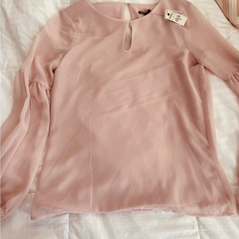 Express Pink Long Sleeve Blouse